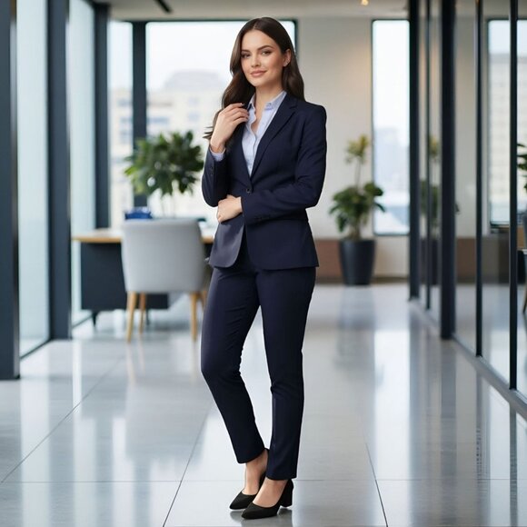 Lilly Pulitzer ✦ Navy Blue Slim Fit Pants ✦ Side Button Zip Cotton Blend Sz 00 - Picture 8 of 12